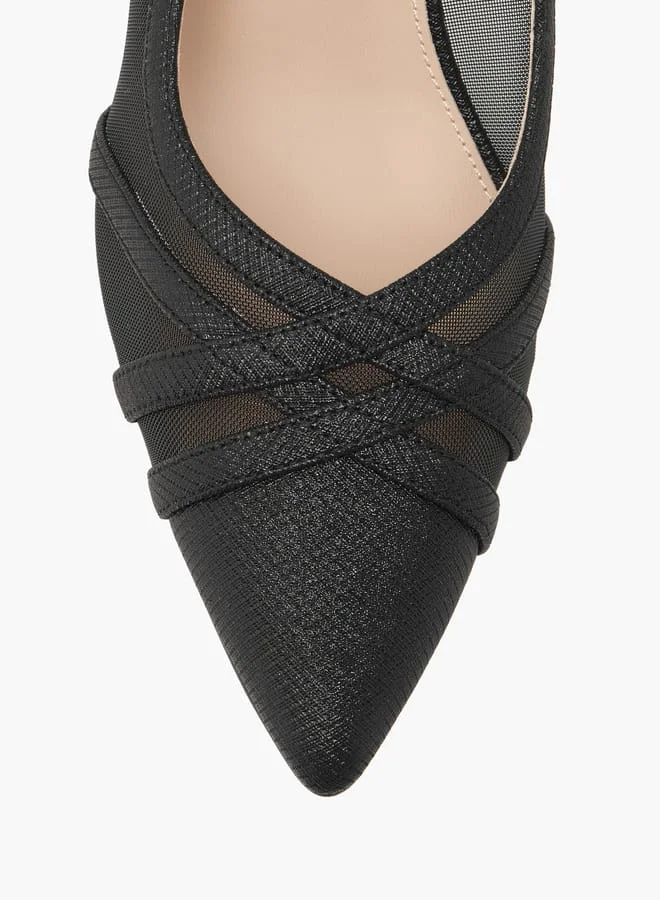 فلورا بيلا من شو إكسبرس Women Textured Slip-On Pumps with Stiletto Heels