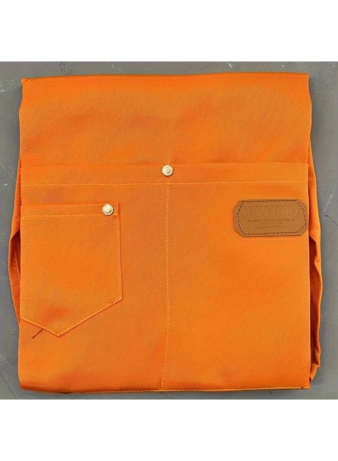 Dark Green Polyester Kitchen Apron for Adults with Pockets Home Chef Baking Cooking Wear - Image 4