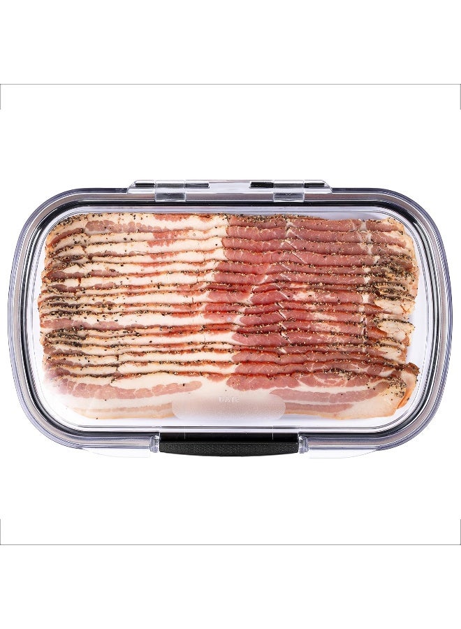 Progressive Progressive Prokeeper + Deli Storage Set: Air-Tight Silicone Sealed Containers w Grooved Bottom, Dry Erase Lid, BPA-Free, Stackable, Keeps Meats & Cheeses Fresh Longer, PKS-700C Deli 1.65L  - Image 4