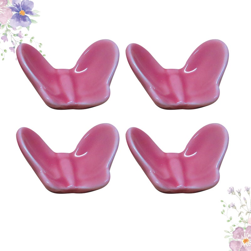 4Pcs Shaped Chopstick Rest Ceramic Chopstick Holder Practical Chopstick Rack Support - Image 3