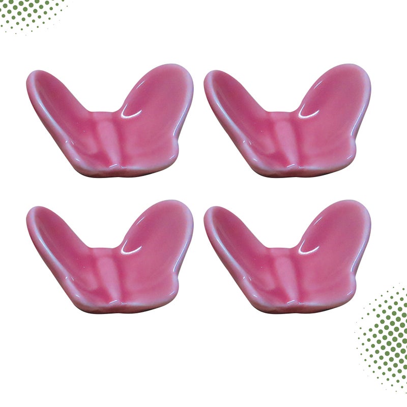 4Pcs Shaped Chopstick Rest Ceramic Chopstick Holder Practical Chopstick Rack Support - Image 1