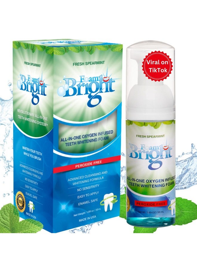 Bleachbright Aligner Cleaner & Retainer Cleaner Foam Bright, Teeth Whitening Foam, Great for Invisalign, Candid, Byte, Night Guard, Mouth Guard, Dentures, Whitener, Toothpaste & Braces Cleaner, Peroxide Free - Image 1