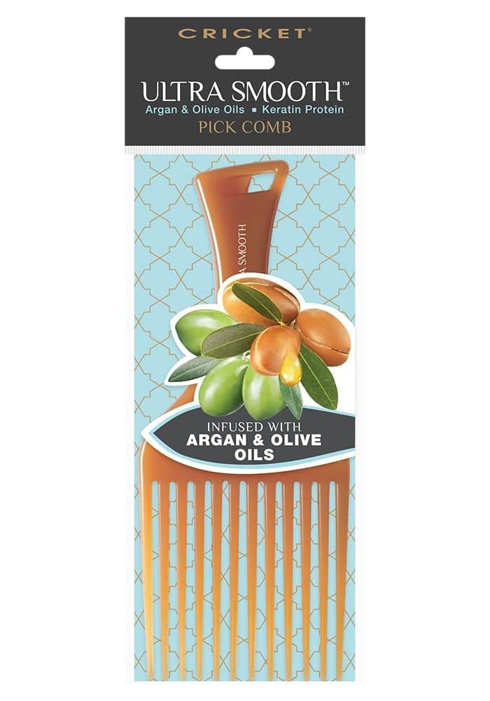 Cricket Ultra Smooth Hair Pick Comb with Argan Oil, Olive Oil, and Keratin for Frizz Control - Image 5