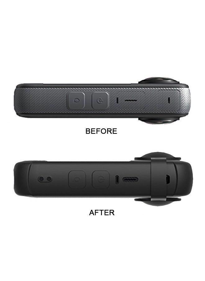 Silicone Case for Insta360 X3 Camera Scratch Proof Protector Guards Lens Cover Cap for Insta360 X3 Action Camera Accessories Black