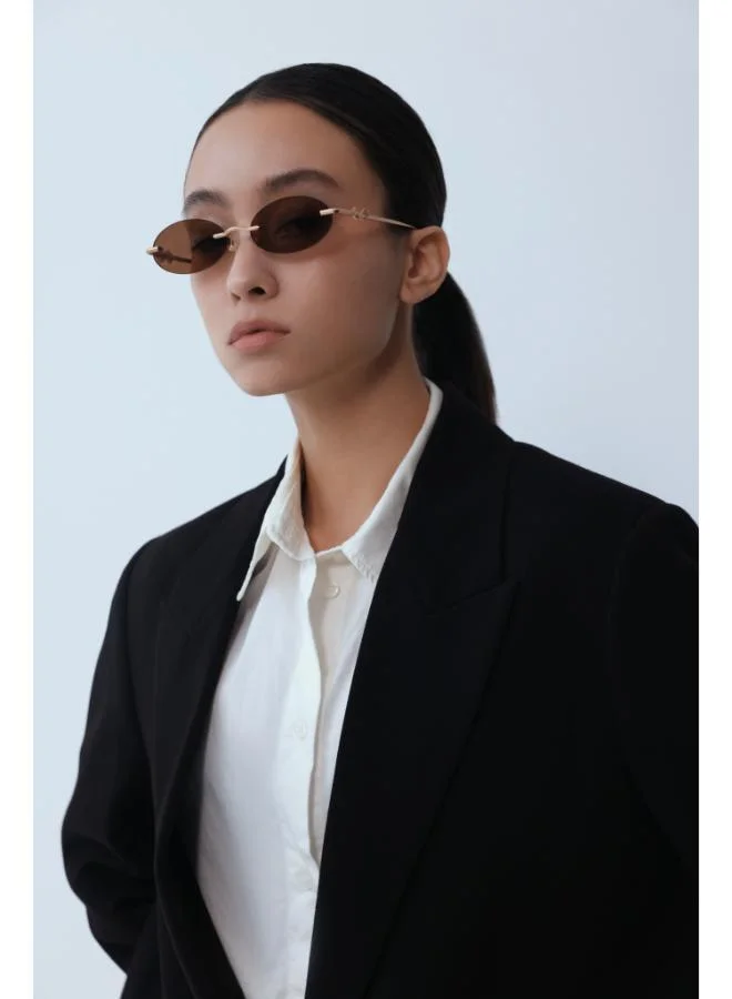 Karen Wazen Vicky Oval Sunglasses