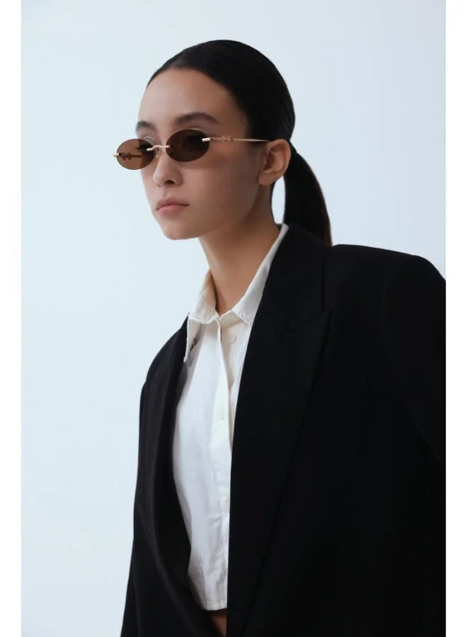 Karen Wazen  Vicky Oval Sunglasses for Women | Best Price UAE