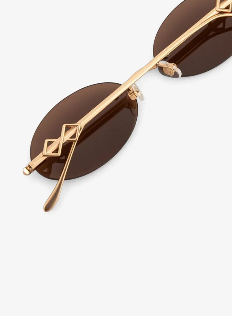 Karen Wazen  Vicky Oval Sunglasses for Women | Best Price UAE