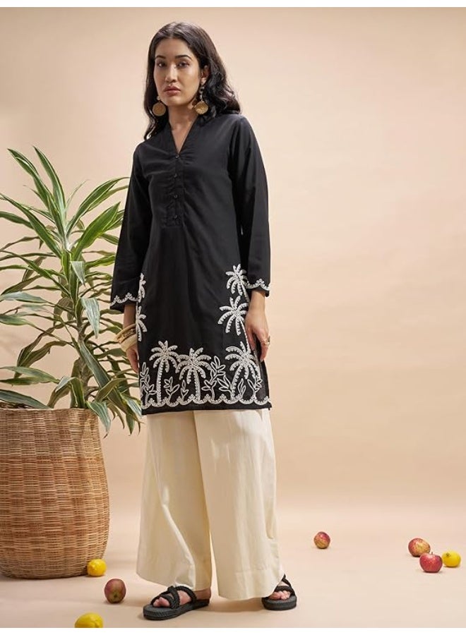 Vishudh Women Kurta BLACK (M) - Image 4