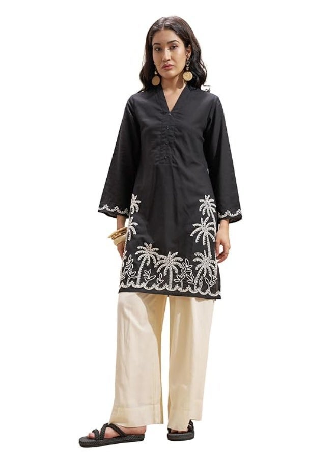 Vishudh Women Kurta BLACK (M) - Image 1