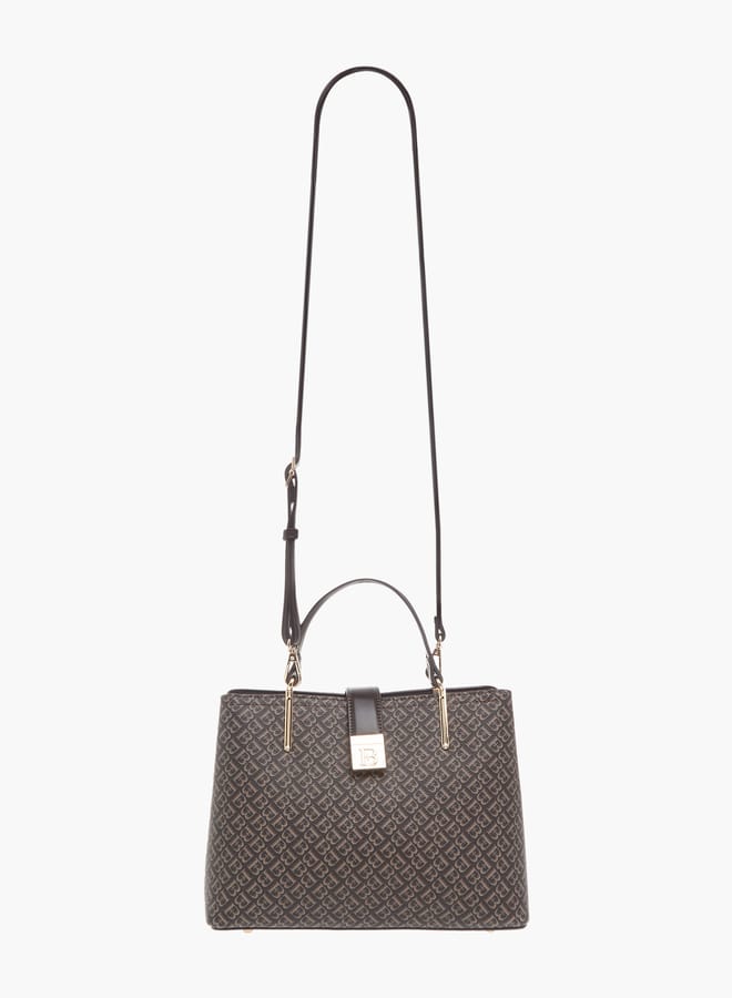 Flora Bella By Shoexpress Womens Textured Tote Bag With Snap Button Closure And Detachable Strap  - Image 2