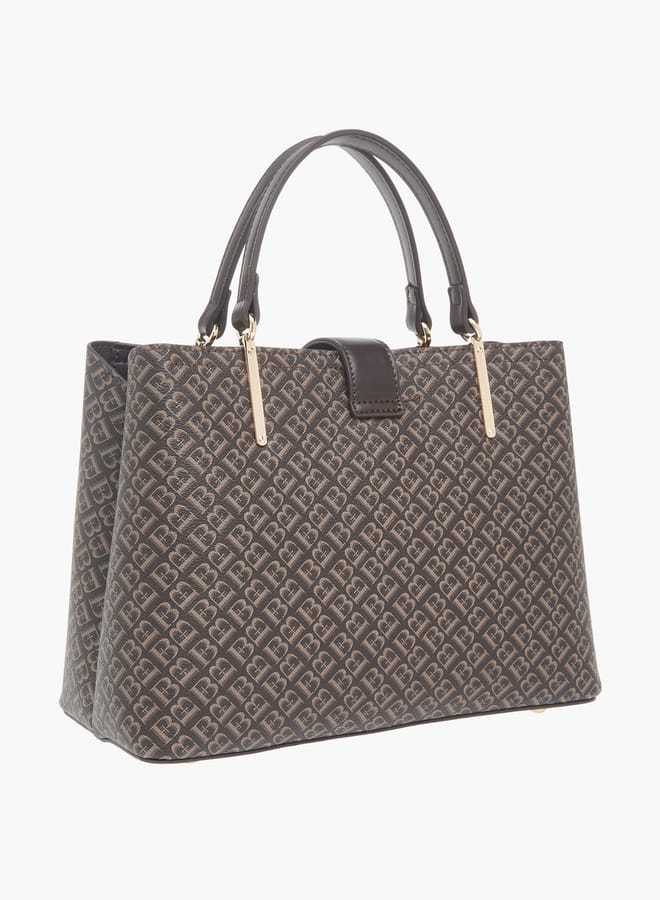 Flora Bella By Shoexpress Womens Textured Tote Bag With Snap Button Closure And Detachable Strap  - Image 3