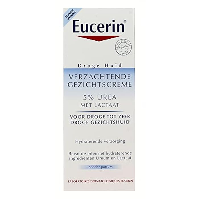Eucerin 5% Urea Smoothing Face Cream, 50ml - Hydrating Moisturizer for Dry Skin, Dye-Free, Adult - Image 3