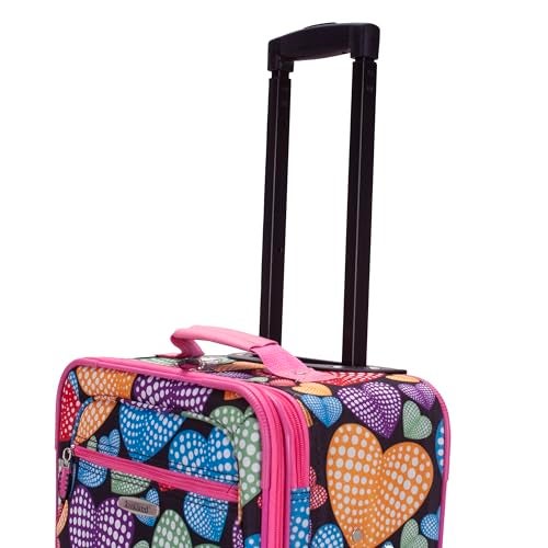 Rockland Fashion Softside Upright Luggage Set, Expandable,New Heart, 2-Piece (14/19) - Image 3