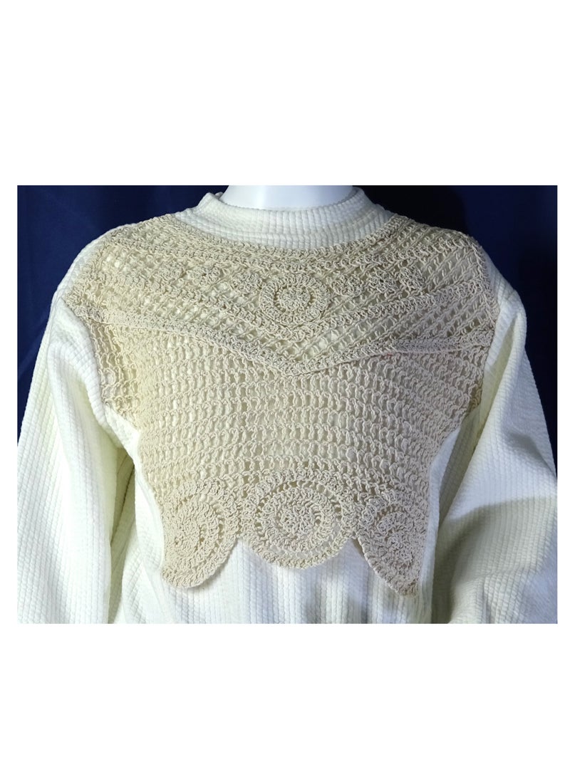 شلــــتر صناعة تركية فاخرة؛ تي شيرت بنات بأكمام طويلة و ديكور جميل من مجموعة شلـــتر 35634 - Image 3