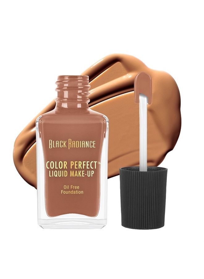 Black Radiance Color Perfect Liquid Full Coverage Foundation Makeup, Mocha Honey, 1 Ounce - Image 1