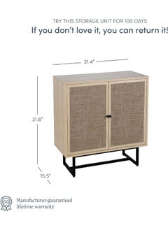Nathan James  Kova Entryway, Sideboard Buffet Storage, Set Of 5, Light Oak/Black