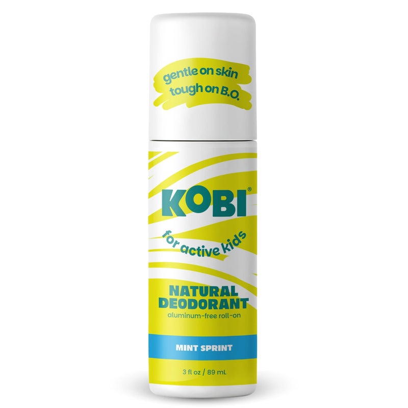 Kobi Deodorant for Active Kids, Teens, Boys, Girls - Natural, Aluminum-Free, Sport Strength - Mint Sprint - Image 1
