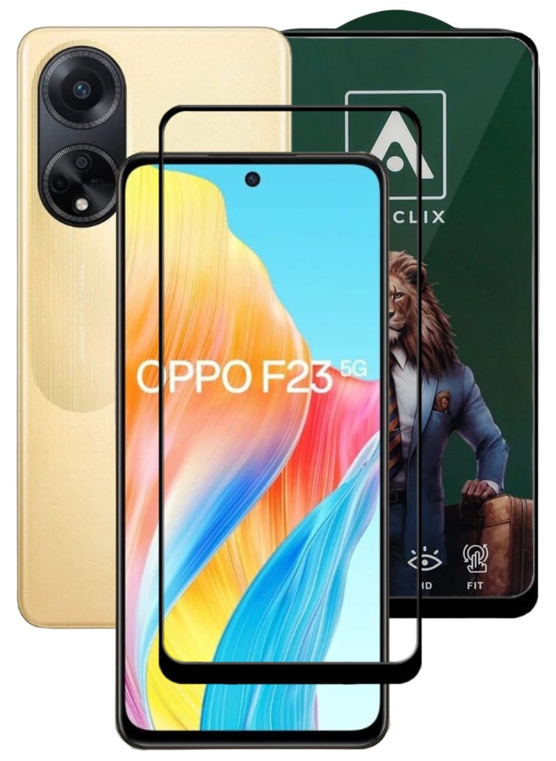 ACLIX 2 Pieces Antistatic ESD Dustproof Premium Quality High Definition Tempered Glass Screen Protector Designed For Oppo F23 - Image 1