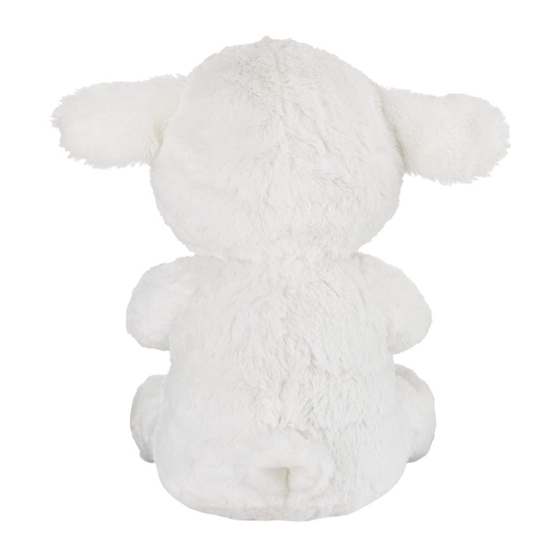 NoJo Little Love by NoJo Baptism White Plush Lamb with Praying Hands and Embroidered Cross - Image 3