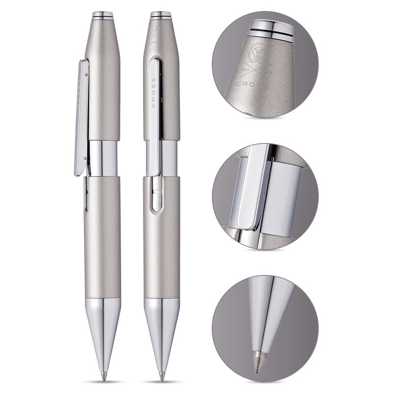 Cross X Refillable Gel Ink Rollerball Pen, Chrome Appointments, Includes Includes Premium Gift Box - Graphite Grey - Image 2