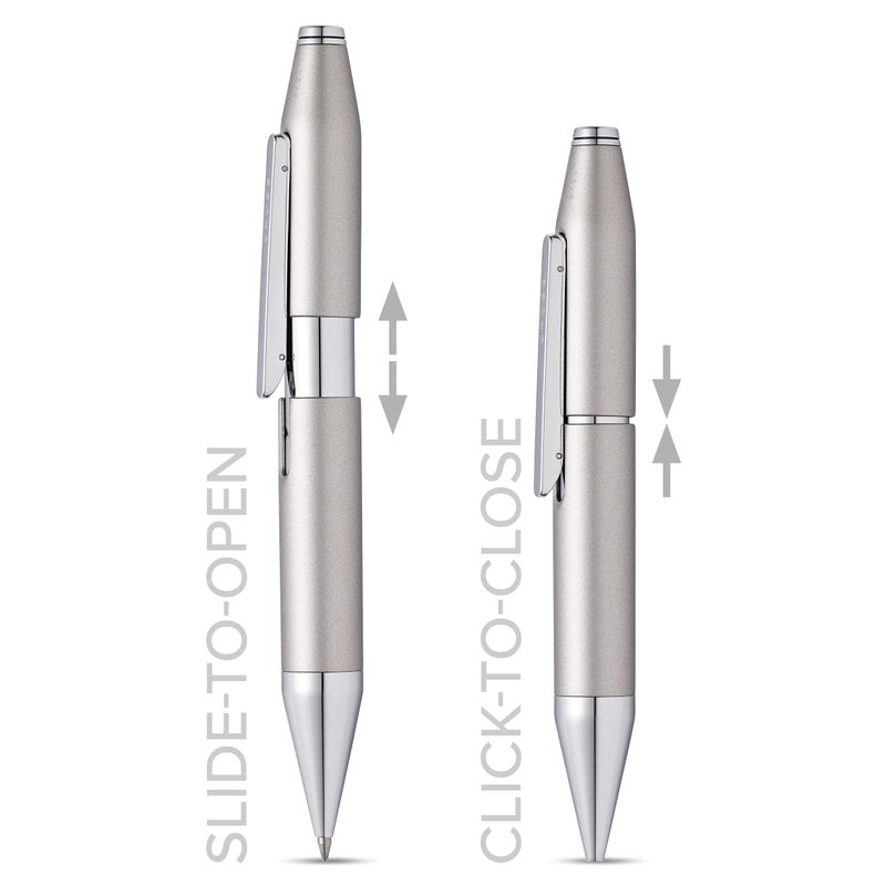 Cross X Refillable Gel Ink Rollerball Pen, Chrome Appointments, Includes Includes Premium Gift Box - Graphite Grey - Image 3