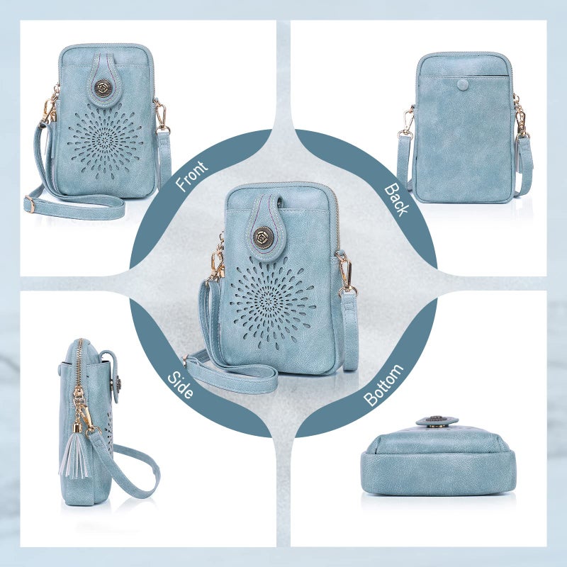 APHISON APHISON Small Crossbody Bags for Women, Lightweight Vegan Leather Cell Phone Purse, Cute Purses with Tassels  - Image 5