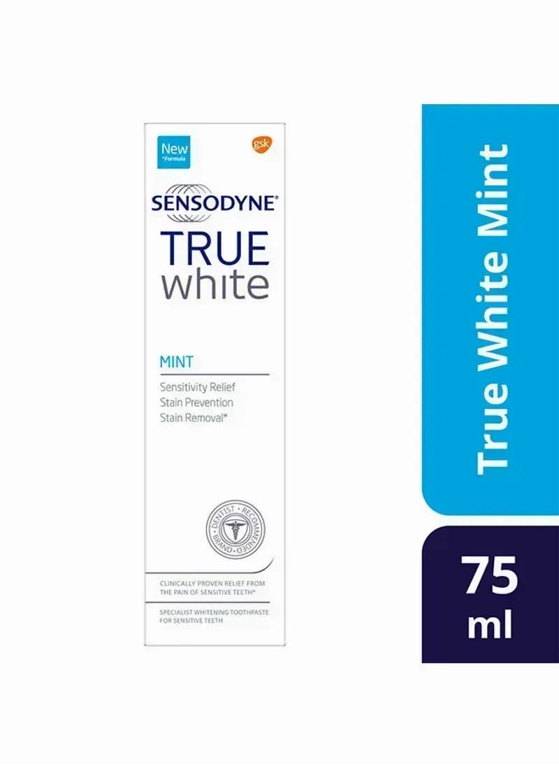 Sensodyne True White Mint Toothpaste, 75ml 