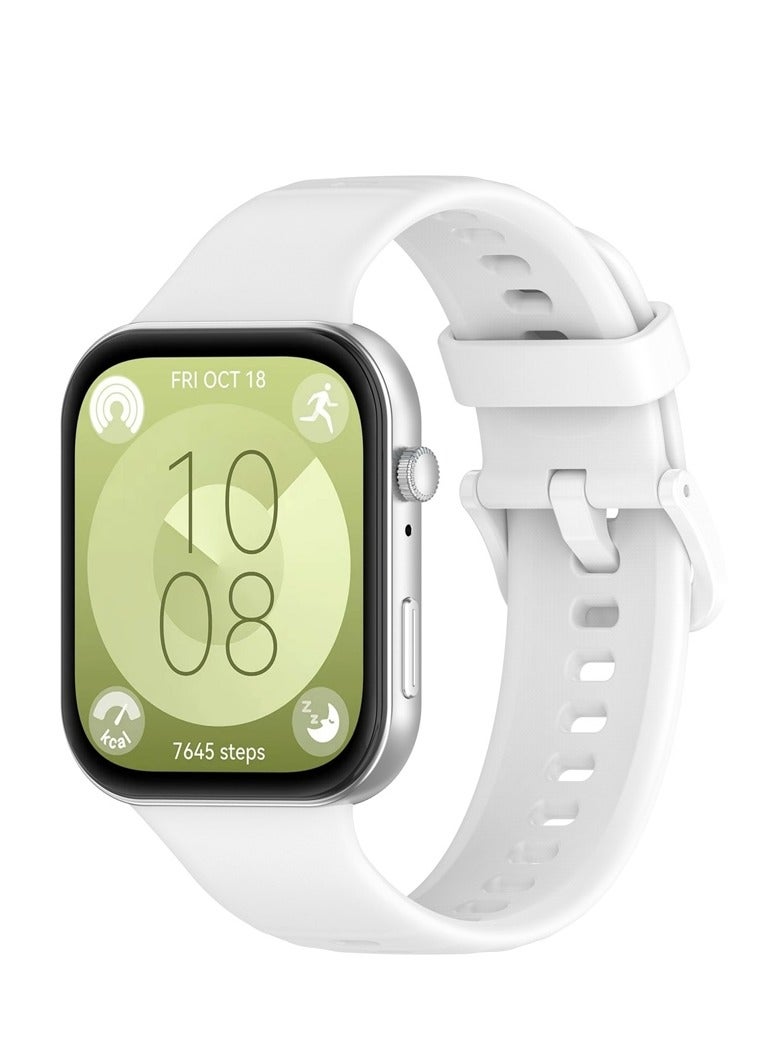 Sport Silicone Strap For Huawei Watch Fit 3 (2024) Bracelet White - Image 2