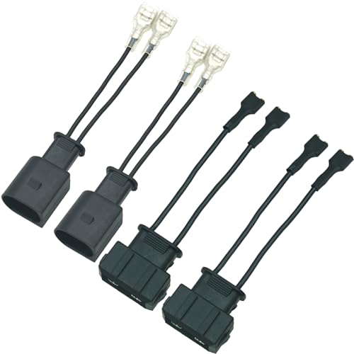 NEOGET Car Horn Connector Adapter Wiring Harness Compatible with AudiVolkswagen 2 Pack Pigtail Converter for Universal to OEM Horn Replacement AudiVW