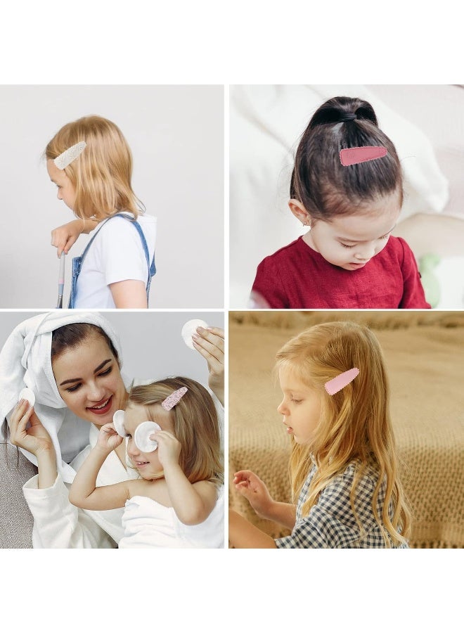 KIDOCHEESE 40pcs Baby Hair Clips Flower Patterns Snap Hair Clips Wrapped by Cloth Hair Pins Baby Girls Barrettes Hair Accessories for Baby Girls Infants Toddler Kids - Image 5