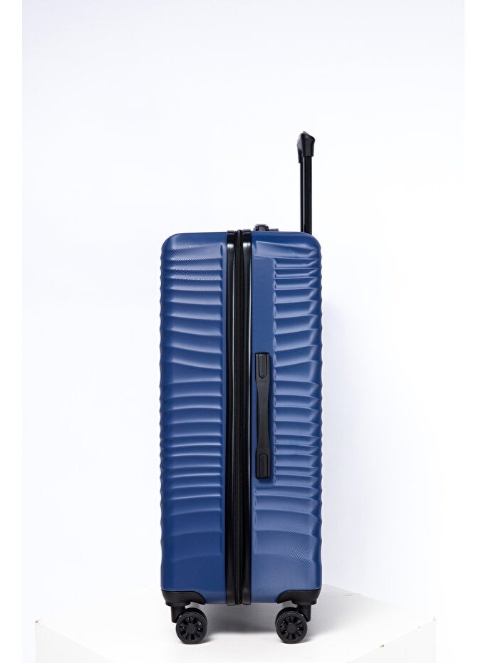 Space Luggage Set, ABS Material including Carry On Cabin Sizes, 14/20/24/28 Inches, Dark blue - Image 4