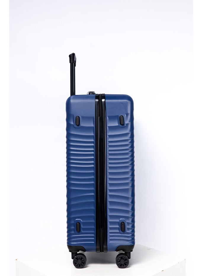 Space Luggage Set, ABS Material including Carry On Cabin Sizes, 14/20/24/28 Inches, Dark blue - Image 3