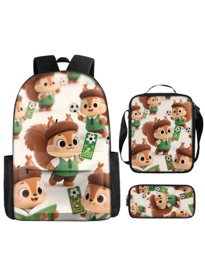 Bright Li Fire Fashion is unlimited! Cartoon bag three-piece set, suitable for a variety of scenes for students and teenagers (available for students, children, friends on outings, mountain climbing, school, etc.) - 54 - Image 2