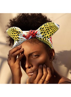 RechicGu 6 Pieces African Turban Headband For Women Girls Ankara Print Bonnet Beanie Cap Pretied Bow Bowknot Headwrap Stretchy Dreadlocks Locs India Yoga Workout Hair Bandana  - Image 2