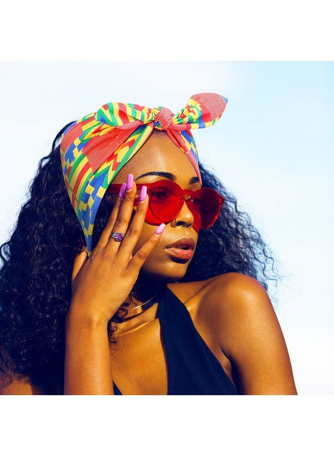 RechicGu 6 Pieces African Turban Headband For Women Girls Ankara Print Bonnet Beanie Cap Pretied Bow Bowknot Headwrap Stretchy Dreadlocks Locs India Yoga Workout Hair Bandana  - Image 4