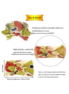 RechicGu 6 Pieces African Turban Headband For Women Girls Ankara Print Bonnet Beanie Cap Pretied Bow Bowknot Headwrap Stretchy Dreadlocks Locs India Yoga Workout Hair Bandana  - Image 3