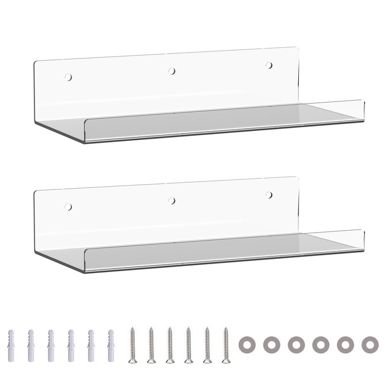 JDEA WallMounted Acrylic Shelves Suitable for WallMounted Display Rack Storage Rack Suitable for Childrens Bookshelf Room Wall Decoration Bedroom Kitchen Living Room 2 10 - Image 2