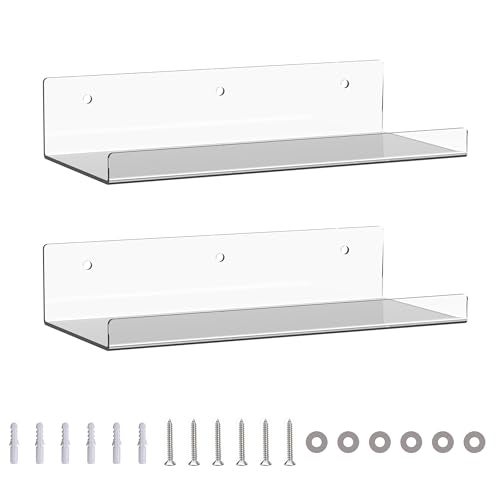 JDEA WallMounted Acrylic Shelves Suitable for WallMounted Display Rack Storage Rack Suitable for Childrens Bookshelf Room Wall Decoration Bedroom Kitchen Living Room 2 10 - Image 1