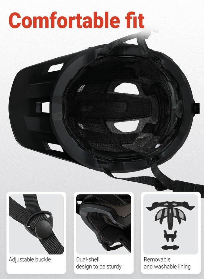 Scavin Bike Helmet for Adult, Moutain Road Bicyle Helmet Certified Adjustable MTB Cycling Helmet with Removable Visor and EPS Foam Interior, Lightweight Impact Protection for Men & Women - Image 4
