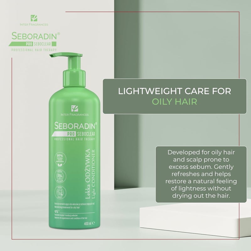 Seboradin Hair Conditioner for Greasy Hair  Lightweight  Cleaning and Moisture  Pro Seboclear 400 ml - Image 1