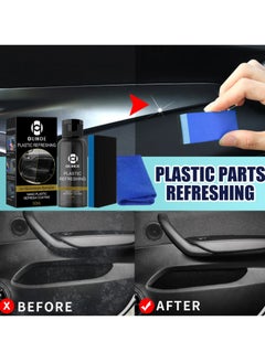 OUHOE Car Plastic Parts Refurbish Agent, Quick Car Plastic Restorer Cream, Plastic Revitalizing Coating Agent,  Automotive Plastic Retreading Agent For Car Interior Cleaning, (OUHOE Set D 30ml)  - Image 4