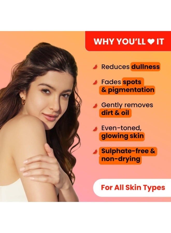Dot & Key Vitamin C Super Bright Foaming Face Wash For Dull Pigmented Skin|with Triple Vitamin C, blood Orange Papaya | sulphate Free | for All Skin Types | for Women Men | travel Edition - 80ml - Image 2