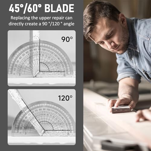 Tzdxfgl Plasterboard Fast Cutter, Precise 45° 60° Gypsum Board Chamferer with 10 Blades, Plastic Plasterboard Edger, Drywall Edge Hand Cutting Tool, Woodworking Hand Plane Tool for Drywall Chamfer (45°+60°) - Image 5