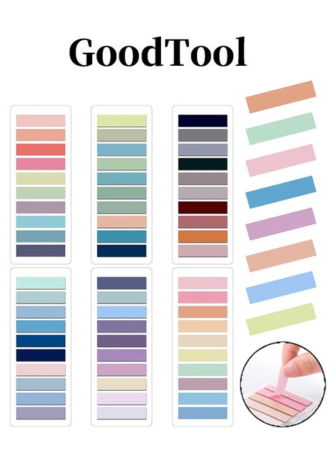 1200 Pcs Sticky Tabs Page Markers Morandi Sticky Note Tabs Colored And Transparent Sticky Notes Page Tabs Book Marker for Office School Reading Highlights Classifying