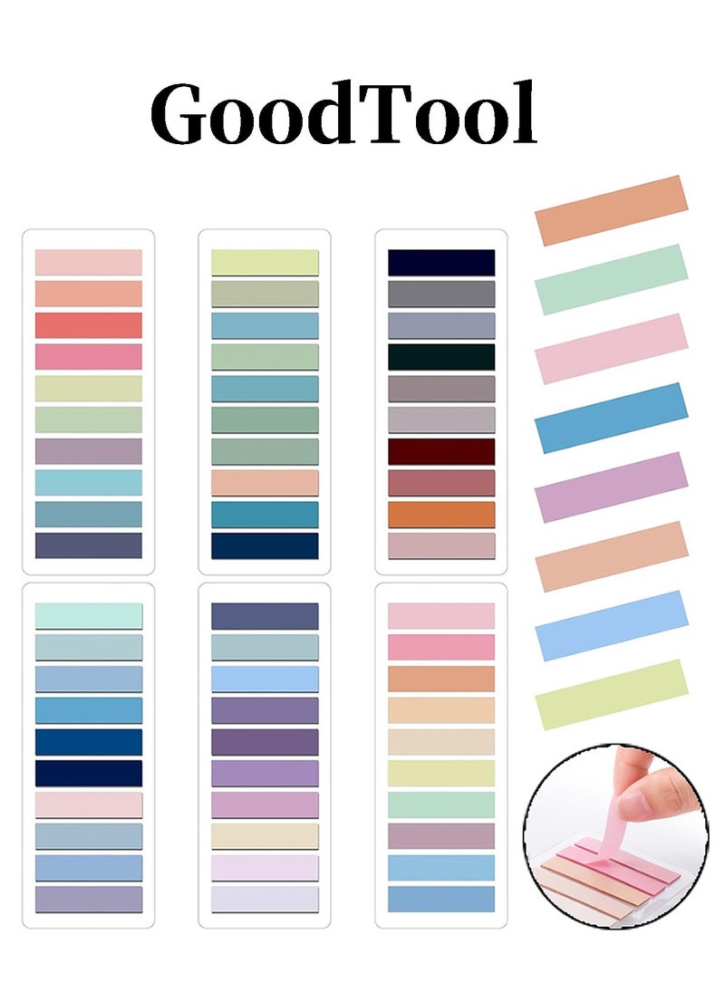 GoodTool - 1200 Pcs Sticky Tabs Page Markers Morandi Sticky Note Tabs Colored And Transparent Sticky Notes Page Tabs Book Marker for Office School Reading Highlights Classifying - Image 1
