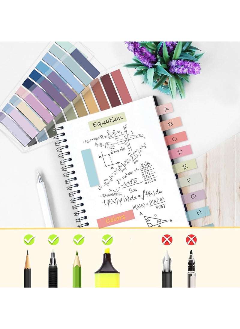 GoodTool - 1200 Pcs Sticky Tabs Page Markers Morandi Sticky Note Tabs Colored And Transparent Sticky Notes Page Tabs Book Marker for Office School Reading Highlights Classifying - Image 1