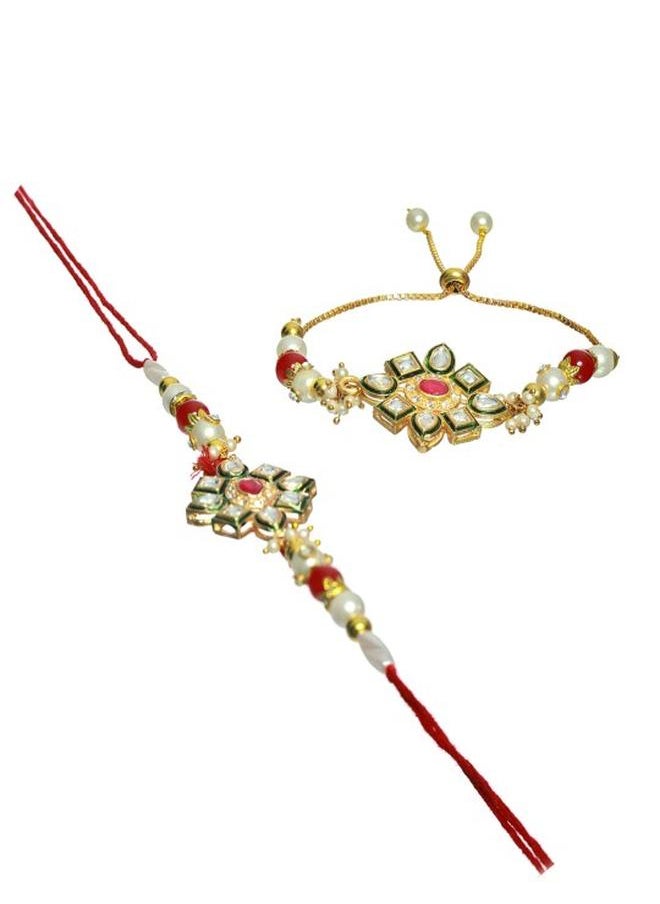 Priyaasi Tie-Ups Women Multicolour Rakhi with pattern and secured with Tie-Ups closure and styled in ideal for moments — exude elegance in every glance.  - Image 4