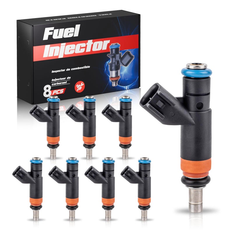 ENA 4 Holes Fuel Injectors Compatible with Dodge Challenger Charger Jeep Grand Cherokee Commander Ram 1500 Chrysler 300 57L 61L 2008 2009 2010 2011 2012 Replacement for FJ732 05037479AA Set of 8 - Image 2