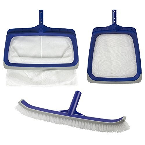 Poolmaster 20001 Deluxe Heavy Duty Vinyl Liner Swimming Maintenance Cleaning Kit for Above or InGround Pools Blue - Image 1
