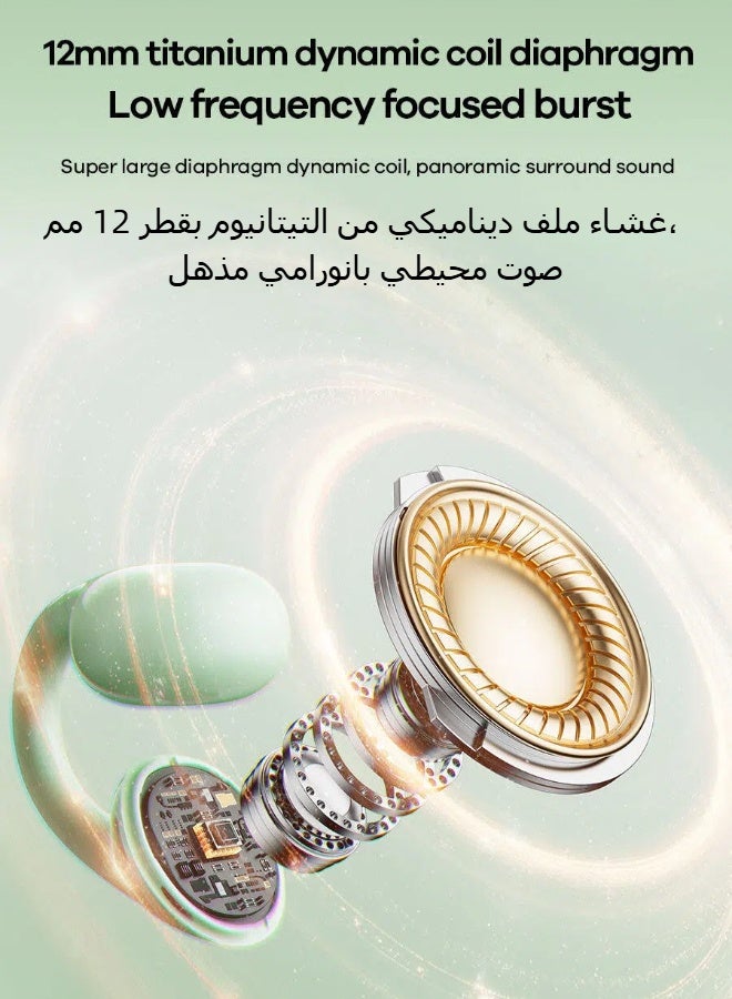 ريماكس سماعات أذن لاسلكية حقيقية بمشبك أذن OWS-26، محرك تيتانيوم 12 ملم وتقليل ضوضاء مكالمات AI ENC بلوتوث 6.0، سماعات مفتوحة للأذن خفيفة الوزن (أسود) - Image 4